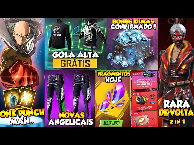 CORRE!! CÓDIGO INFINITO DO FFWS 2023, CAMISA DE TIME, CALÇA ANGELICAL, YIN  YANG, NOVIDADES FREE FIRE 