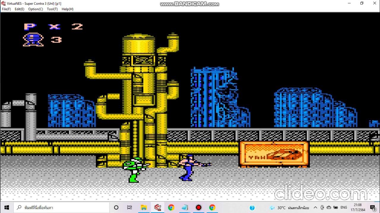 Super Contra 3 nes+Contra Spirits nes "Cheat No.2:Cheat Code for Ending