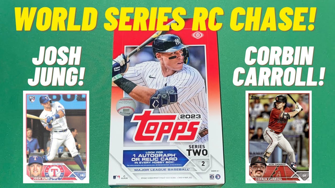 2023 World Series Rookie Card Chase! Josh Jung & Corbin Carroll! Topps Series 2 Baseball Hobby Box!