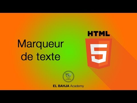 17 - HTML : Marqueur de texte