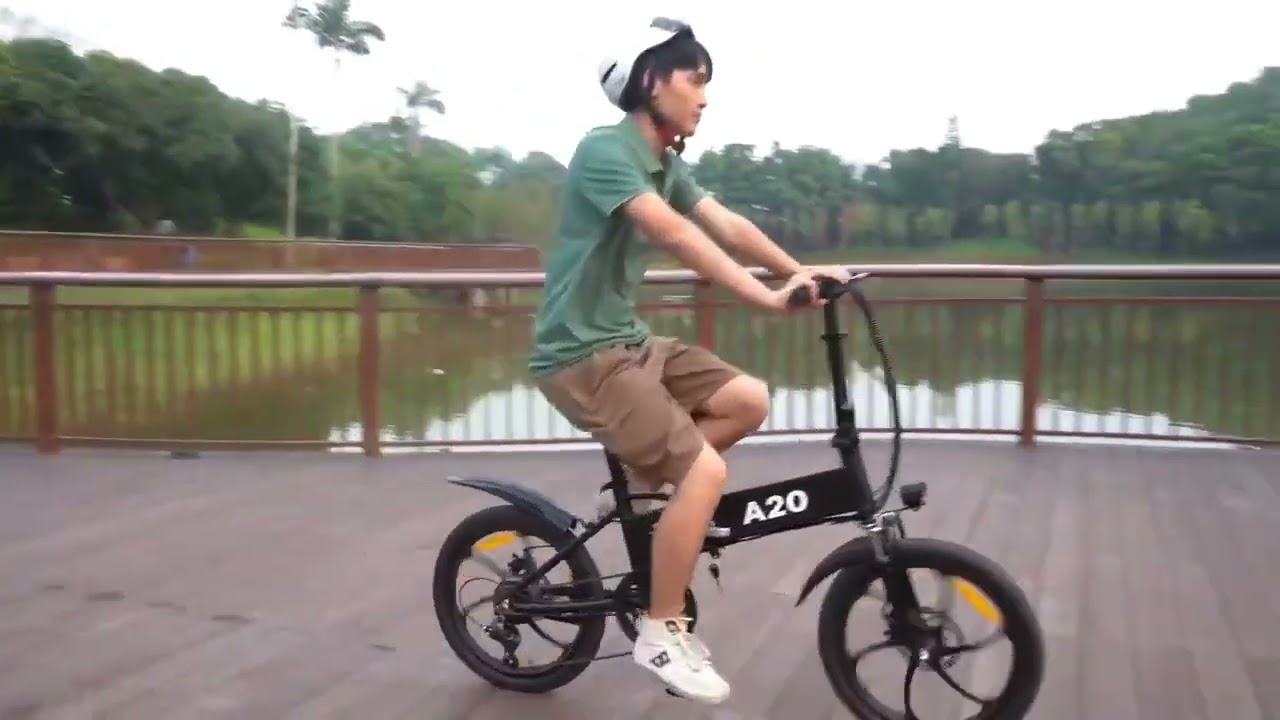 ADO A20+ Folding Electric Bike Test Ride YouTube