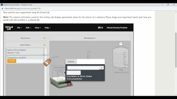 Identifying Unknown Metals (Using The Virtual Lab)