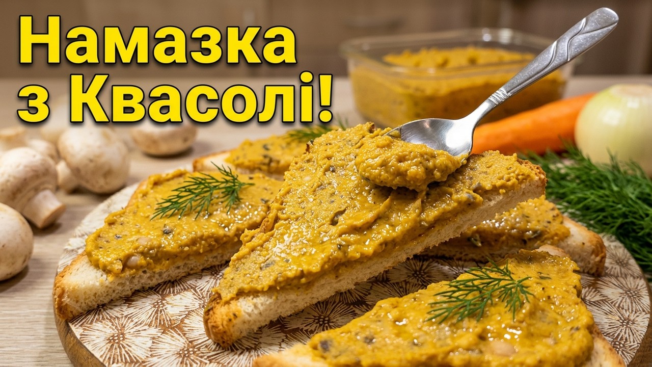 Спробуйте Цю Намазку з Квасолі та Грибів! Дуже Смачно