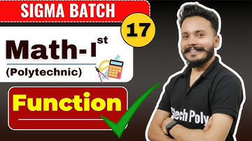 Mathematics-I | Lecture-17 Function (part-2) | New Syllabus 2024-25 | Polytechnic by Gaurav Sir