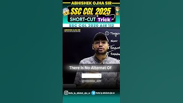 SSC CGL 2025 Short-Cut trick || By:- Abhishek Ojha Sir ||🔥🔥 #ssc  #abhishekojha #cgl