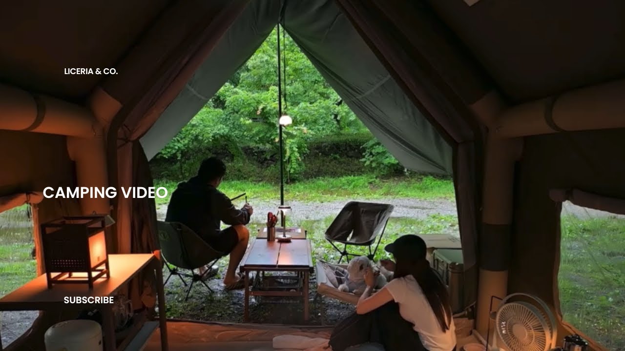 “Romantic Rainy Night Camping in the Forest with My Girlfriend | Cooking & Nature Life”