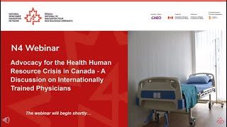 Advocacy for the Health Human Resource Crisis in Canada - A Discussion on ITPs