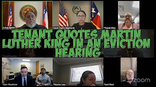 Hotel Tenant Quotes MLK in Passionate Eviction Defense