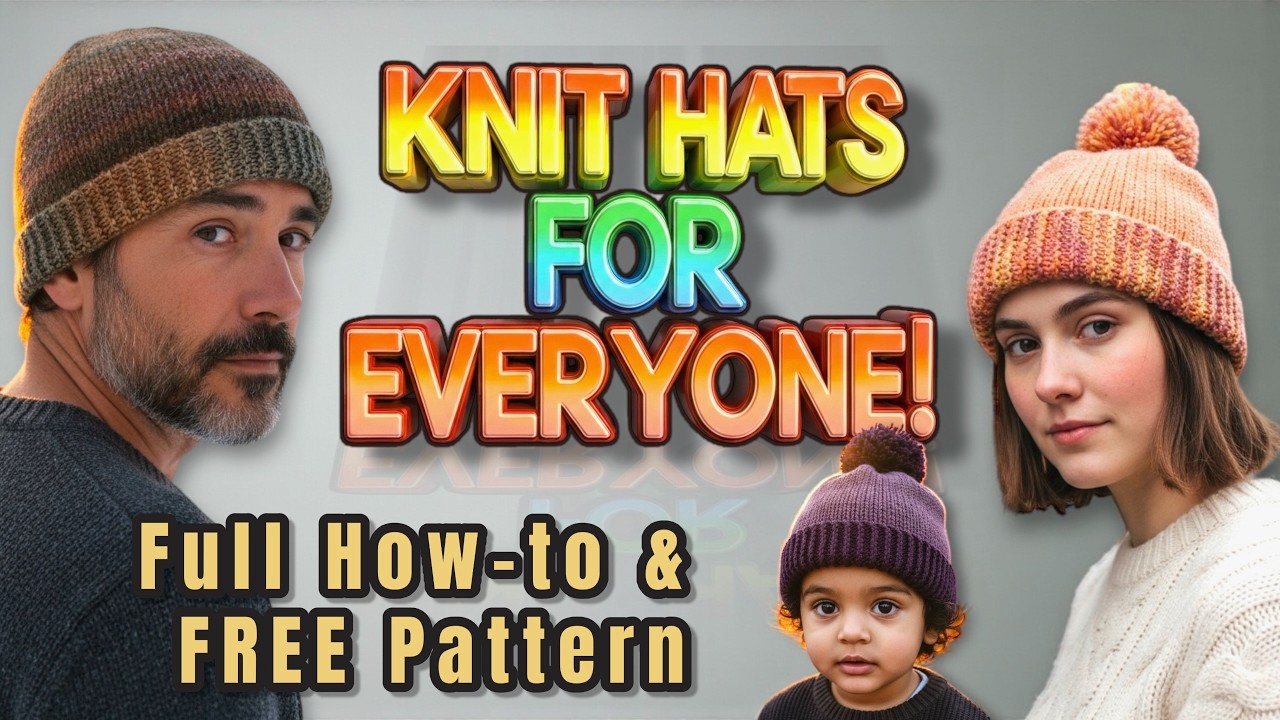 Easy Knit Beanie for Beginners | Free Winter Hat Pattern + Step-by
