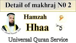 How to Pronounce 2nd Makhraj Hamza and Haa || Qari Jawad Hussain Shah || Universal Quran Service
