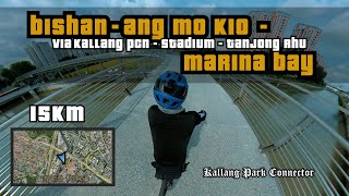 15KM Bishan-Ang Mo Kio Park to Marina Bay via Kallang PCN, Stadium & Tanjong Rhu | Cycling Singapore