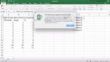 Tip 01 Một số cách đánh số thứ tự trong Excel