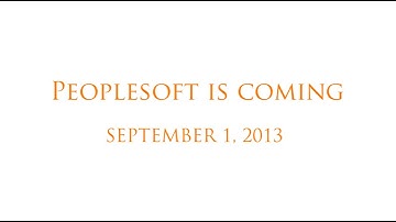 PeopleSoft Implementation at the University of Texas at El Paso