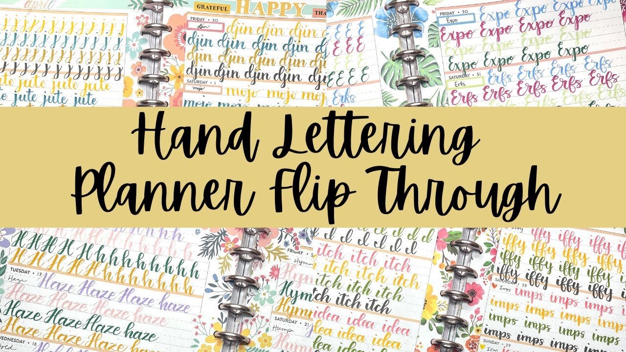 MY 2021 HAND LETTERING PLANNER FLIP THROUGH LEARNING TO HAND LETTER