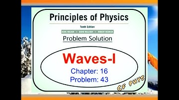 Chapter 16 - Waves I - Problem 43 - Principles of Physics - 10th edition.