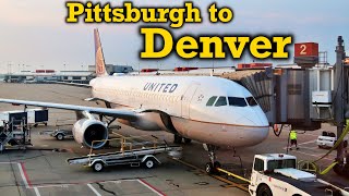 Full Flight: United Airlines A320 Pittsburgh to Denver (PIT-DEN)