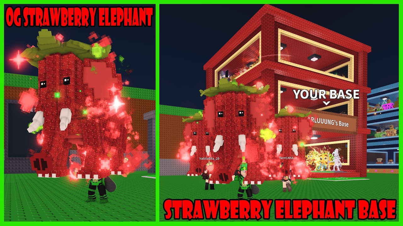THE BEST! Aku Kembali Ke Steal A Brainrot Langsung Dapat 3 OG Strawberry Elephant & Skin Basenya