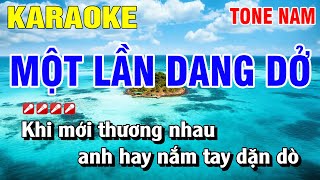 Karaoke Một Lần Dang Dở Tone Nam Nhạc Sống | Nguyễn Linh