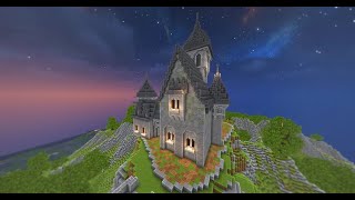 Minecraft Mountain castle timelapse