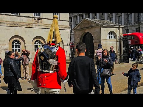 Rude Idiot Frenchie Family Mock The Guard - Then Have A Go At Me! Zero Respect At Horse Guards!