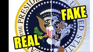 Trump Unwittingly Gives Speech In Front Of 45 Is A Puppet Fake Prez Seal