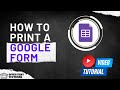 How to print a Google Form