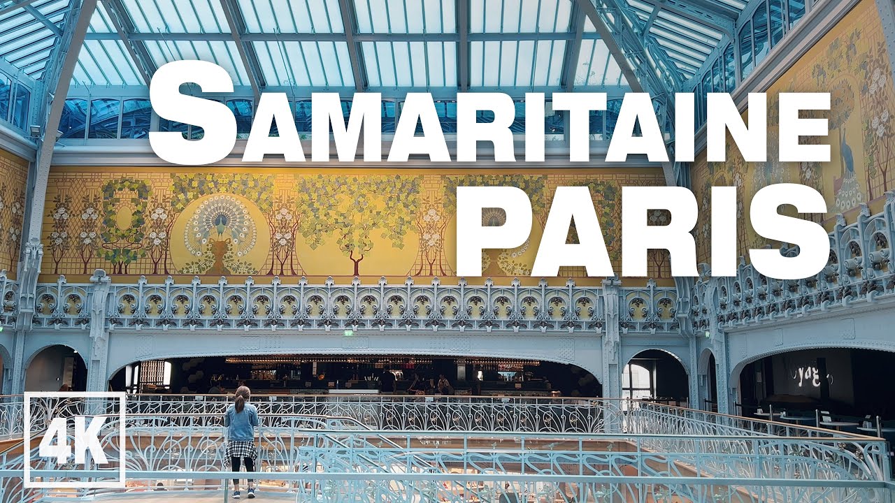 Paris Samaritaine Department Store FRANCE • 4K 60fps ASMR Real Time Virtual  Walking Tour 