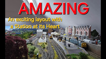 00 Gauge Model Railway Loft Layout. Busy Station with Detailed Passengers and Locomotives.