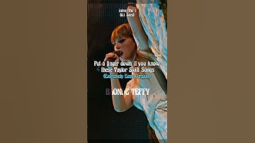 Put a finger down if you know these Taylor Swift Songs (Extremely Easy Version) #taylorswift #fyp
