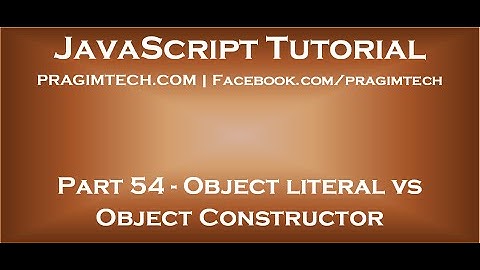 Object literal vs object constructor