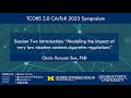 Castor symposium 2023 session two introduction modeling the impact of very low nicotine