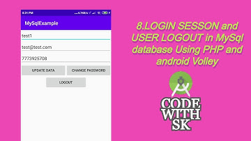 8.LOGIN SESSON and LOGOUT USER From MySql database in Android studio on Volley and PHP