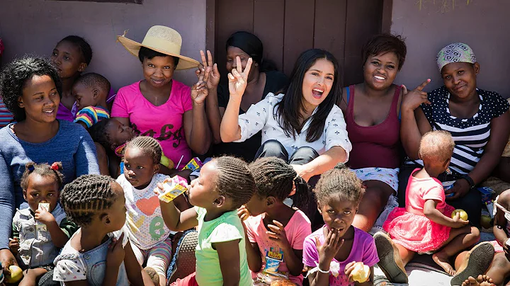 Salma Hayek Pinault visits mothers2mothers in South Africa