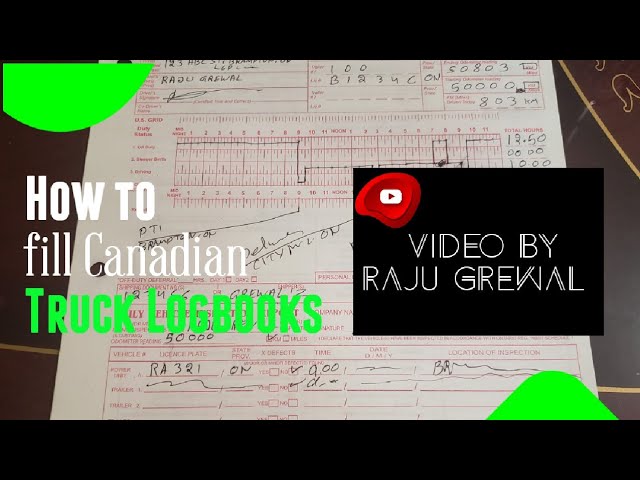 How to Correctly Fill Out Logbook Graph—Canada & US, Logbooks