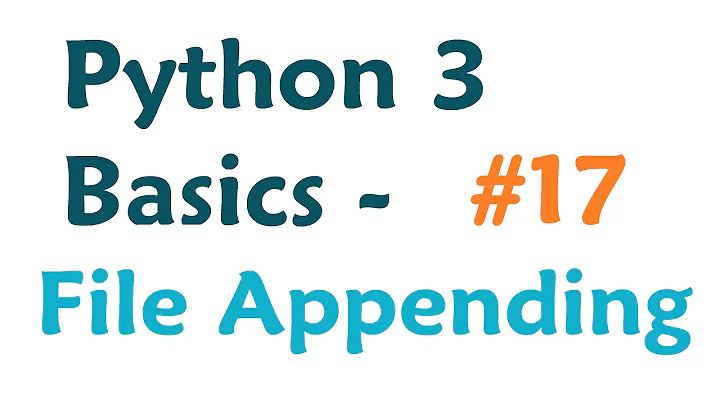 Python 3 Programming Tutorial - Appending Files