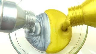 Making Metallic  Slime With Gold and Silver Paint! Slime DIY