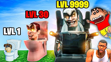 NOOB vs PRO vs HACKER Skibidi Toilet Tycoon Roblox with SHINCHAN and CHOP | AMAAN-T