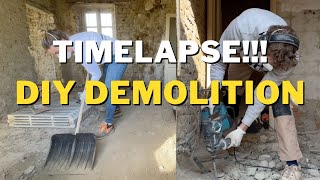 DIY Renovation Timelapse - 4 Weeks Demolition in 20 Minutes - Piemonte Rustic Italian Farmhouse