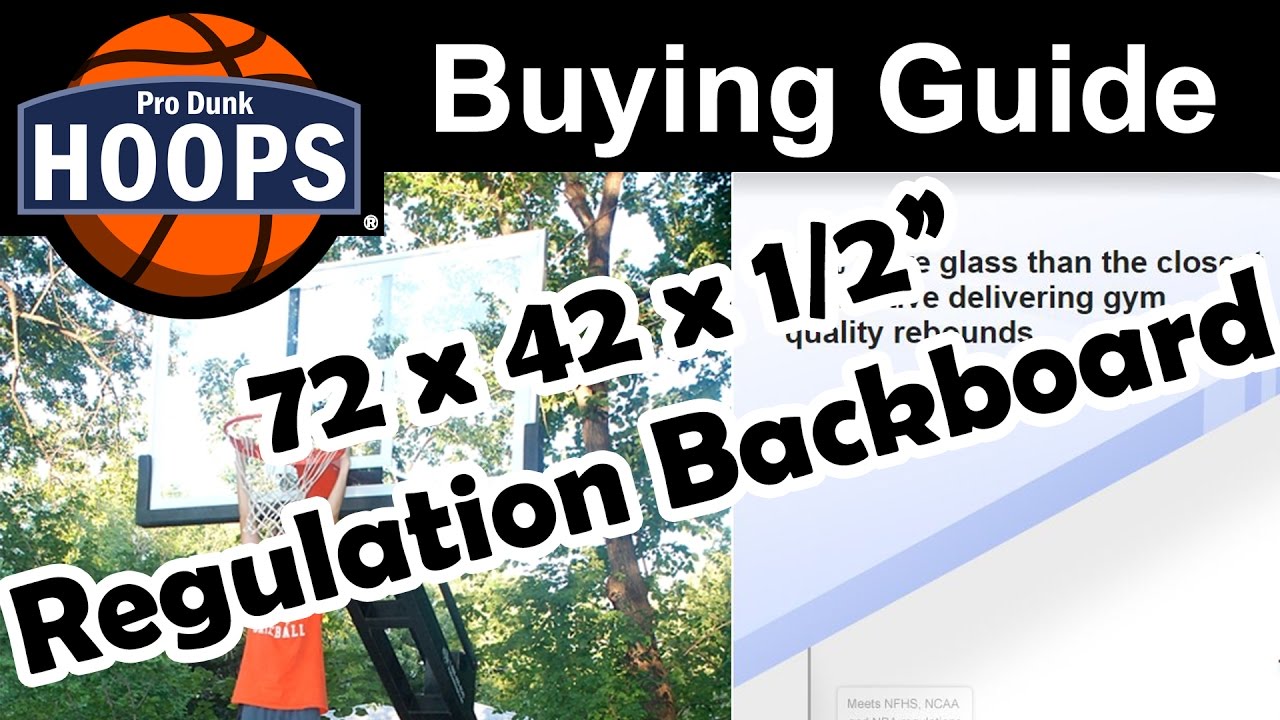 Pro Dunk Hoops' RegulationSized Tempered Glass Backboard (72" x 42" x 1/2") YouTube