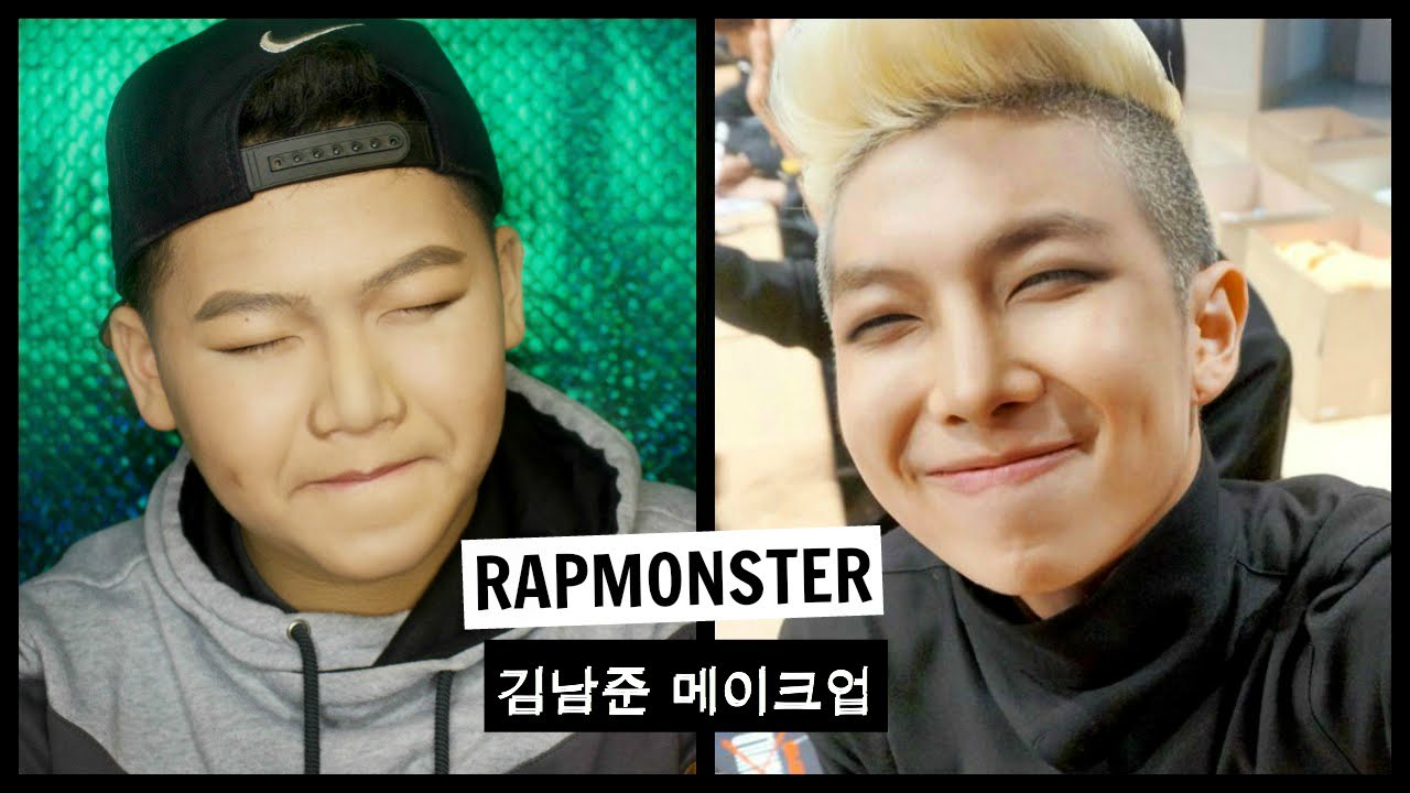 RAP MONSTER BTS MAKEUP TUTORIAL 방탄소년단 김남준 메이크업 튜토리얼 - YouTube