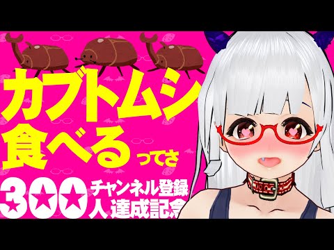 【昆虫食 / ASMR】小悪魔Vtuberがカブトムシを食べるってよ（300人記念配信）【新人Vtuber / Vチューバー】