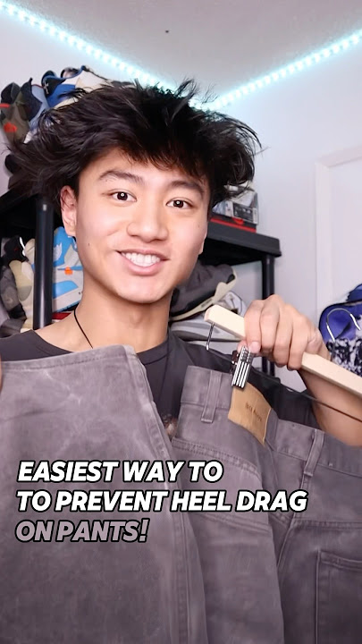 How To Prevent Heel Drag On Baggy Jeans! *Safety Pin Tutorial #shorts