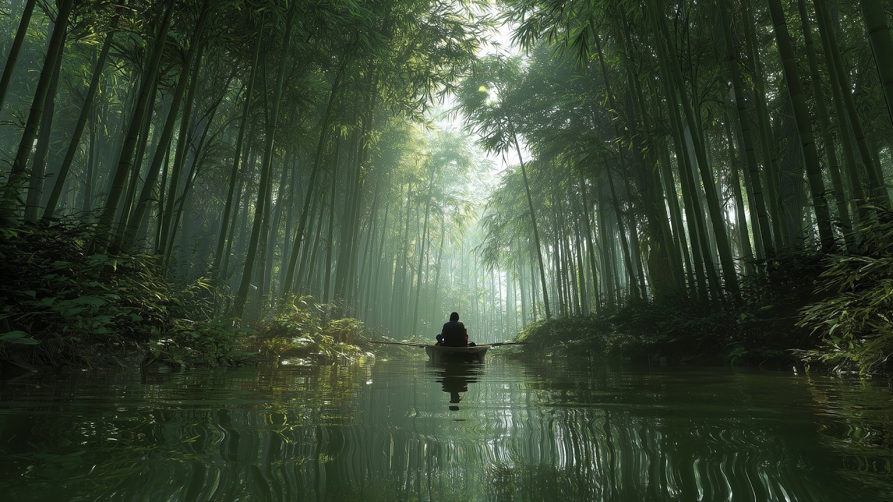 Zen Meditation Music | Shakuhachi & Chakra Healing by the Bamboo Lake