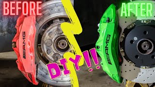 How to properly paint your brake calipers at home! Refinishing my AMG (Brembo) C63 calipers!