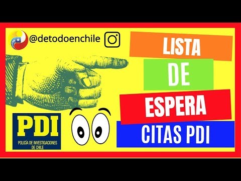 <marquee>Lista de espera de Citas de la PDI</marquee>