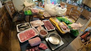 Raw dog food meal prep  easiest and cheapest way to do it. Part 1