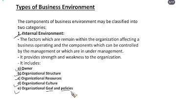 Types of Business Environment| Fundamentals of Management|