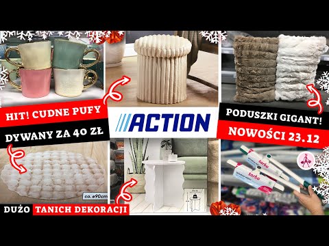 ACTION CUDNE PUFY! 😍 PODUSZKI GIGANT 😱 NOWOŚCI 23.12 !! 💥💥💥 DYWANY ZA 40 ZŁ! 😱