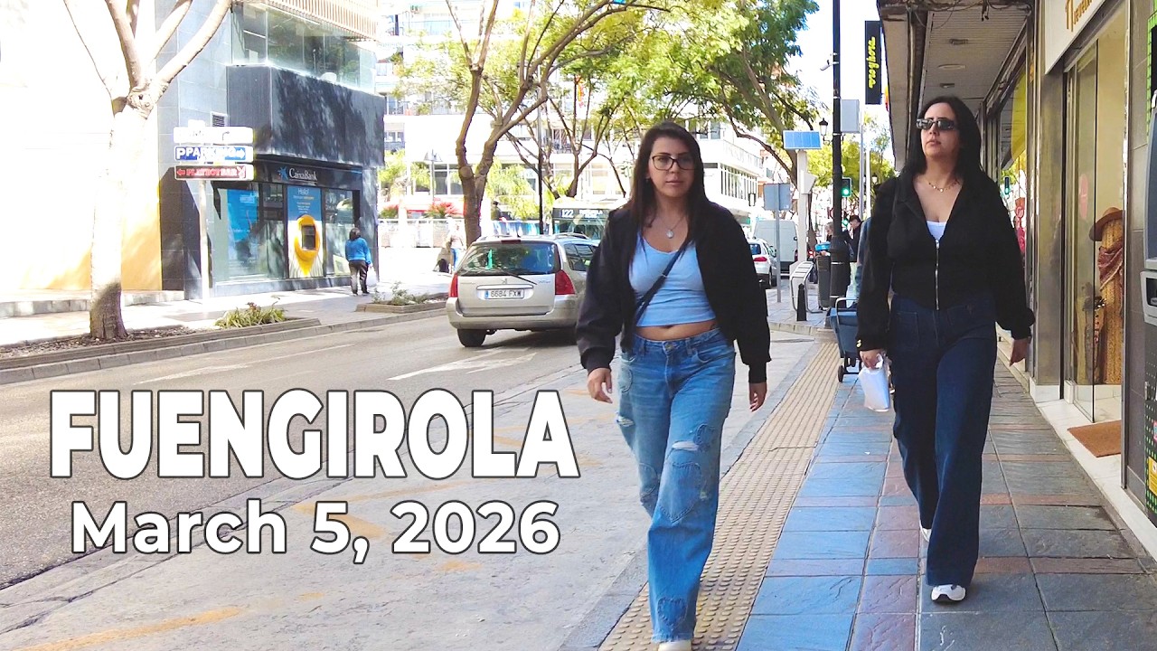 Fuengirola March 5, 2026 Walking Tour Malaga Costa del Sol Spain [4K]
