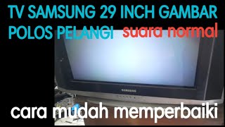 TV SAMSUNG 29 INCH LAYAR POLOS PELANGI suara normal #tvtabung